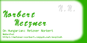 norbert metzner business card